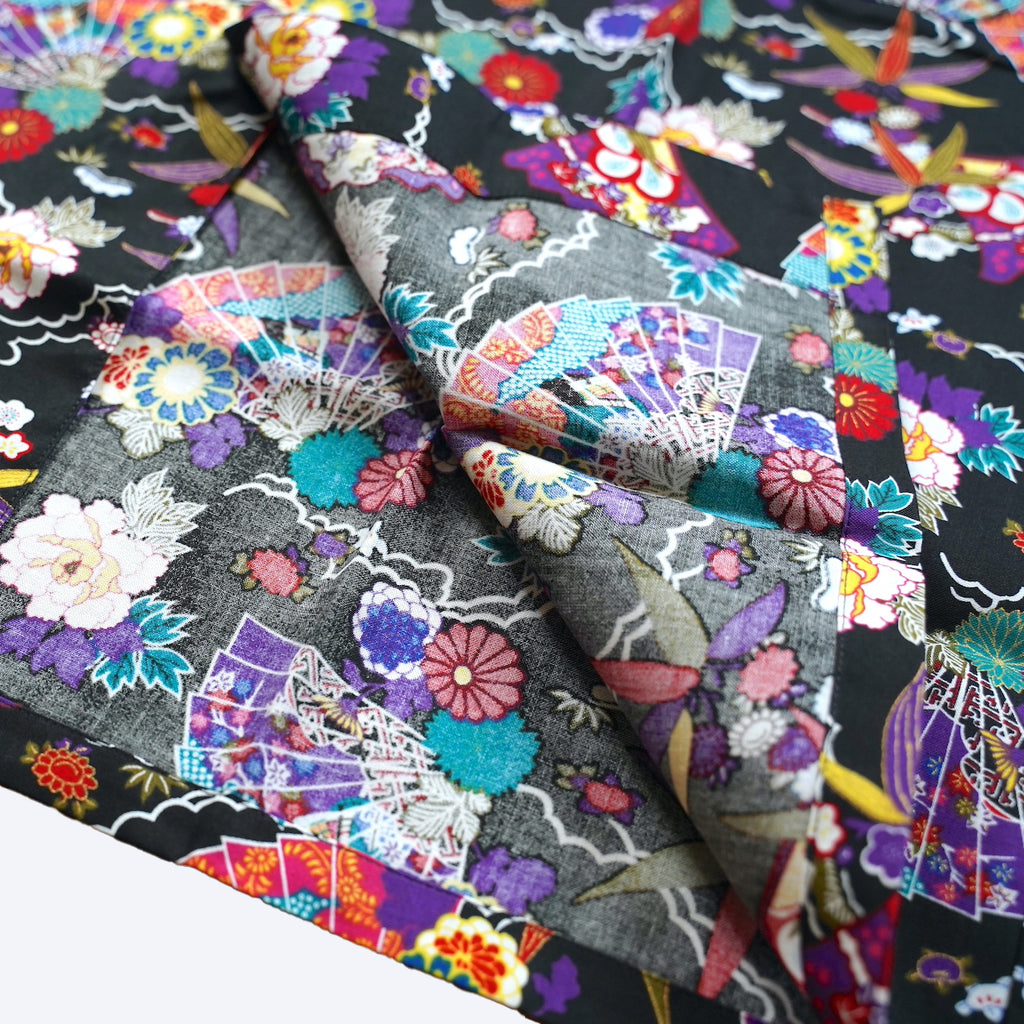 【NEW】Koikuchi shirt-Peony and Japanese Fan